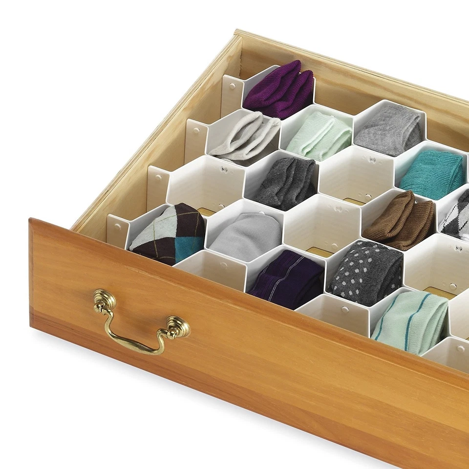Whitmor Honeycomb Drawer Organizer Expands Storage Solutions for Home Office - Image 2 of 4