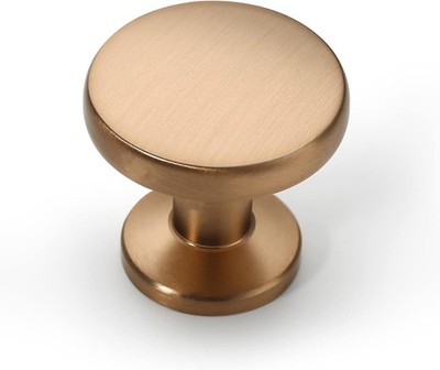 Amerdeco 10er Pack Champagner Bronze Schrankknöpfe Rund Einloch Schubladengriffe