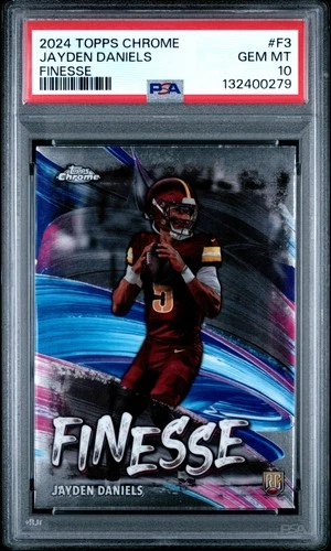 2024 TOPPS CHROME FINESSE #F3 JAYDEN DANIELS PSA 10