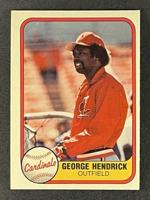 1981 Fleer George Hendrick #542 St. Louis Cardinals #542
