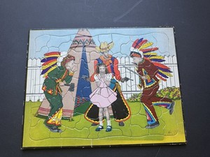 Sta-N-Place Inlaid Frame Tray Built-Rite Photo Puzzle No. 60 Children