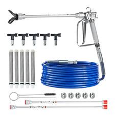 VEVOR Airless-Farbspritzpistole Schlauch-Set 3600PSI mit Verl&auml;ngerungsstangen