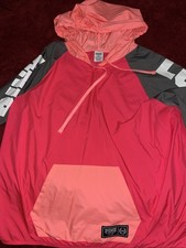 Victorias Secret Pink Size M/L Colorful Hooded Pullover Jacket Windbreaker NWOT