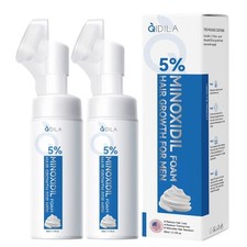 QIDILA 5 Minoxidil Foam for Men Hair and Beard 2.11 Ounce Pack of 2 , White