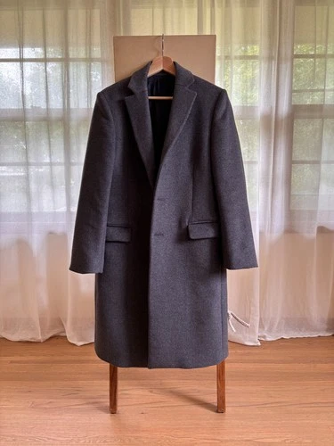 Acne Studios Gavin Melange Wool Gray Overcoat Men’s Sz 44 (XS) - product listing photo