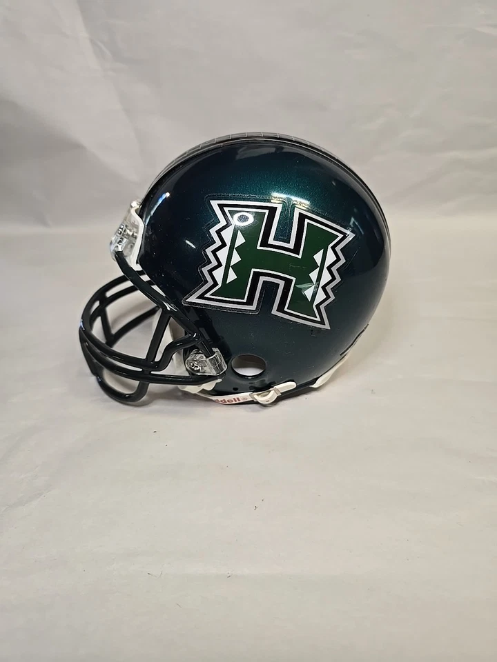 Hawaii Warriors Speed Mini Helmet Riddell NCAA Green - Image 2 of 4