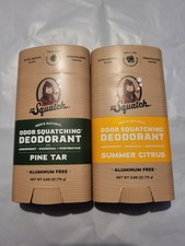 Dr. Squatch Men's Natural Deodorant Bundle Lot of 2 - Pine Tar Summer Citrus