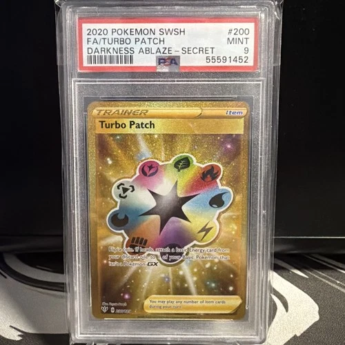 2020 Pokemon SWSH Darkness Ablaze Turbo Patch #200/189 PSA 10