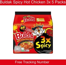 5 Packs Samyang Buldak 3x Spicy Hot Chicken Ramen Korean Instant Noodles Halal