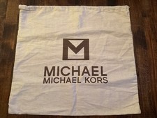 MICHAEL KORS MK XL DRAWSTRING DUST STORAGE BAG LINEN CANVAS 22 X 21.5