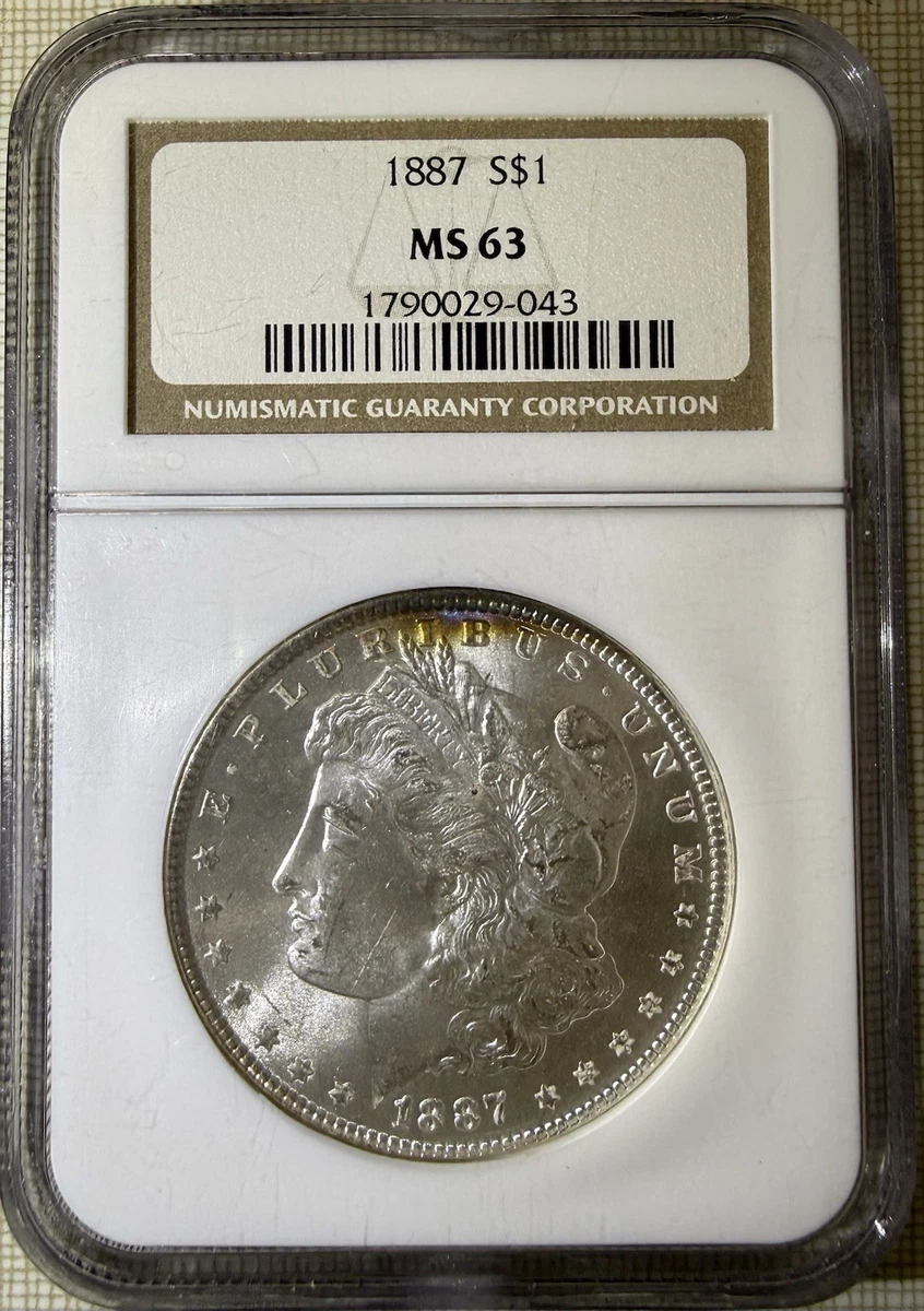 MS 63 Graded 1887 Year Morgan US Dollars (1878-1921) for sale | eBay