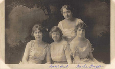 VTG Photo Beautiful Women Group Pose Fashion Dresses Mother Daughters