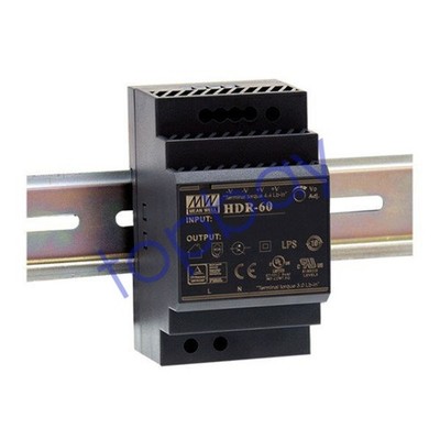 MEAN WELL USA HDR-60-24 AC/DC Power Supply - 1 Output - 24V@2.5A - 50W.