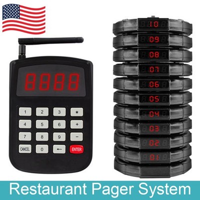 Restaurant Pager System for Waiter Calling Guest Queue Paging in Hospitality