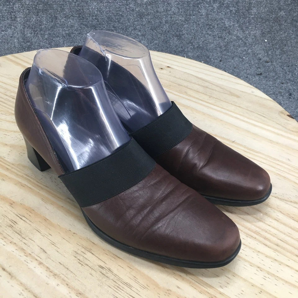 Munro American Heels Womens 10 Narrow Brown Pumps Leather Shoes Casual M280421 - Image 3 of 4