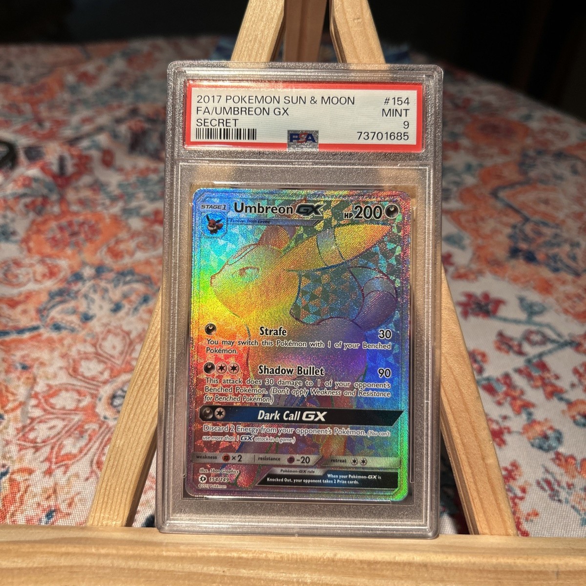 PSA 9 Umbreon GX Secret Rainbow Rare 154/149 2017 POKEMON Mint 154