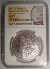 2021 O Privy Mark Morgan Silver Dollar $1, 100th Anniversary NGC MS70 FDOI
