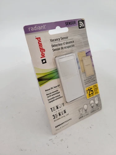 Legrand RRW600VTCCCV4 3-Way Vacancy Sensor Light Switch 1-Pole 2-Wire 600 Watt