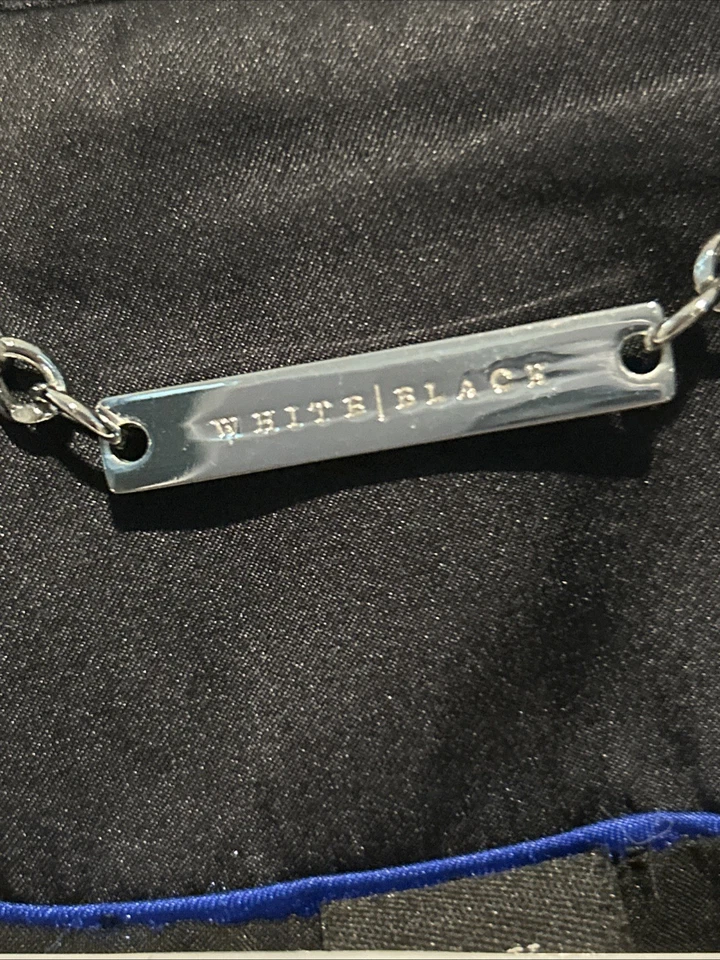 Chaqueta Blazer Casa Blanca Mercado Negro Seda Talla 8 Lunares Mangas Largas Foto 3 de 4