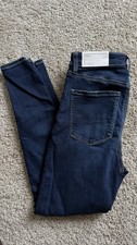 American Eagle Outfitters Super High-Rise Stretch Jegging Jeans Dark Blue Denim