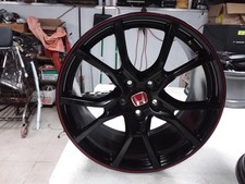 Wheel 20x8-12 Alloy Type R Gloss Black Red Stripe Fits 17-19 Civic 911516