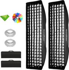 Godox Strip Softbox 35 X 160Cm Honeycomb Grid Softbox Bowens Mount Speedring B