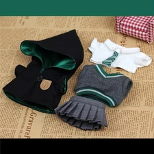 Doll Clothes Set for Labubu Doll Magic Academy Skirt Set of Five (Green)