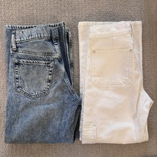 Set of 2 GapKids Girls Low Stride Wide Leg Jeans Size 8 Gap Denim