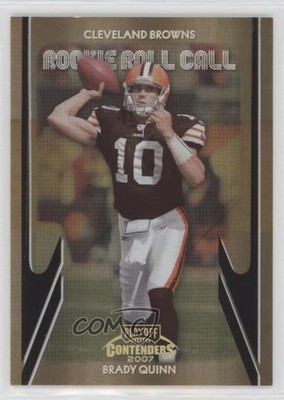 2007 Playoff Contenders Rookie Roll Call Black 71/100 Brady Quinn #RRC-7 RC 10lp