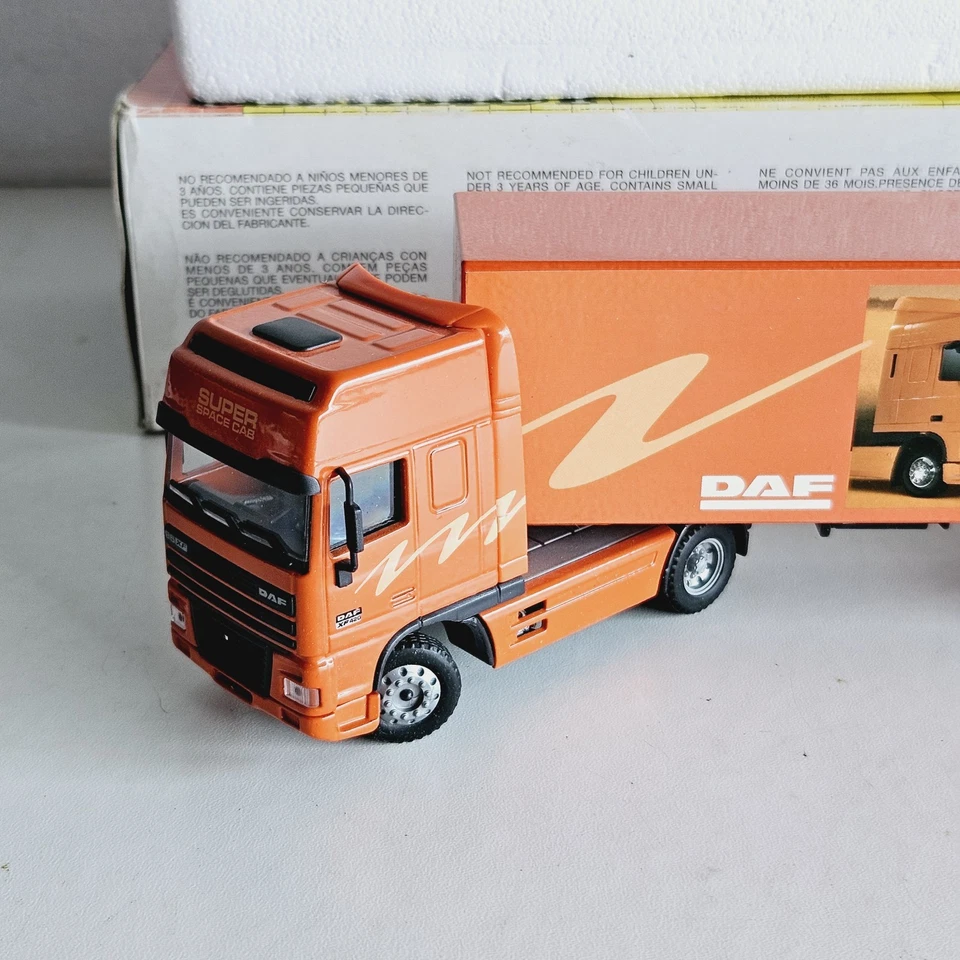 Remolque camión Joal escala 1:50 DAF 95XF naranja ref 342 modelo diecast en caja Foto 3 de 4