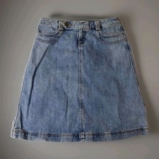 Gap light wash Blue jean skirt VTG pocket 90s women's Sz 2 Knee length Denim