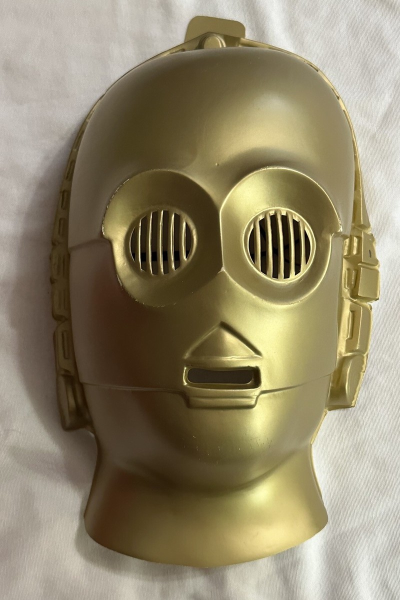 1997 Star Wars C-3PO Rubies Costume Company Plastic Halloween Mask