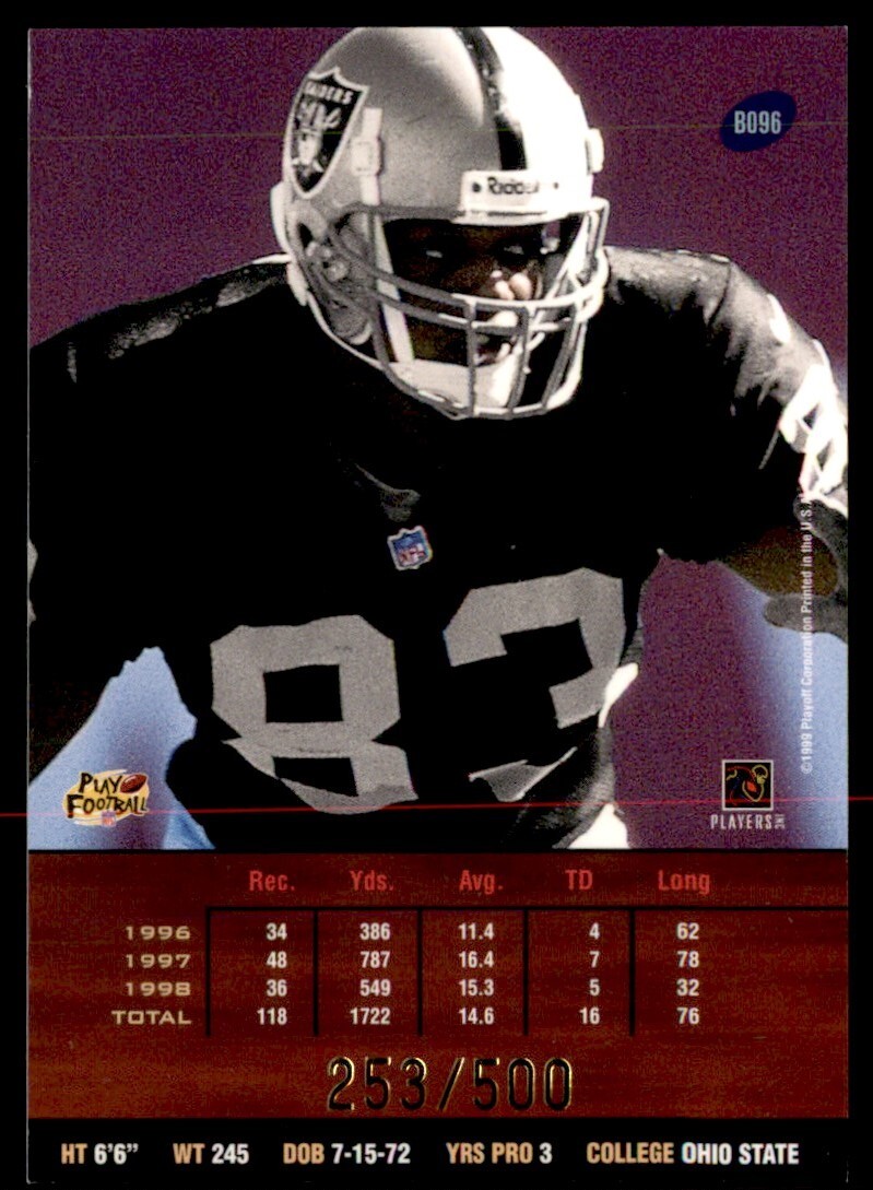 1999 Playoff Prestige SSD Rickey Dudley /500 Oakland Raiders B096 eBay