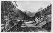 A220 Austria New Road Steinach bis Gschnitz Mountain RPPC vintage postcard