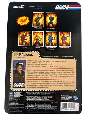 General Hawk G.I. Joe Super 7 Reaction Action Figure | eBay