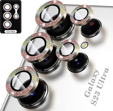 For Samsung S26 Ultra S25 S24 S23 S22 Bling Glitter Metal Ring Camera Lens Cover