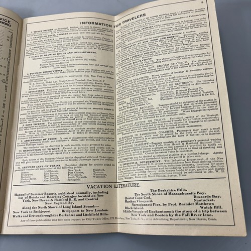 New York New Haven Hartford Railroad Lines West Timetable Schedule Summer 1915 - Picture 5 of 7