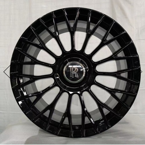 4 Pc Floating Wheel Center Caps for Rolls Royce (Black & Orange) | ОEМ FIT - Picture 6 of 19