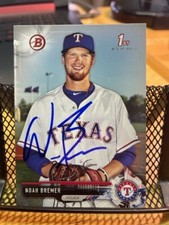 Noah Bremer Autographed Signed 1st Bowman Card Texas Rangers