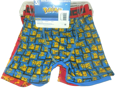 New Boys size 4 XS Pokemon Pikachu Athletic Boxer Briefs Mesh 3 Pack - Picture 3 of 3