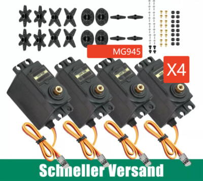 4x MG945 Digital Servo mit Metall Getriebe für RC Roboter Hubschrauber Flugzeug.