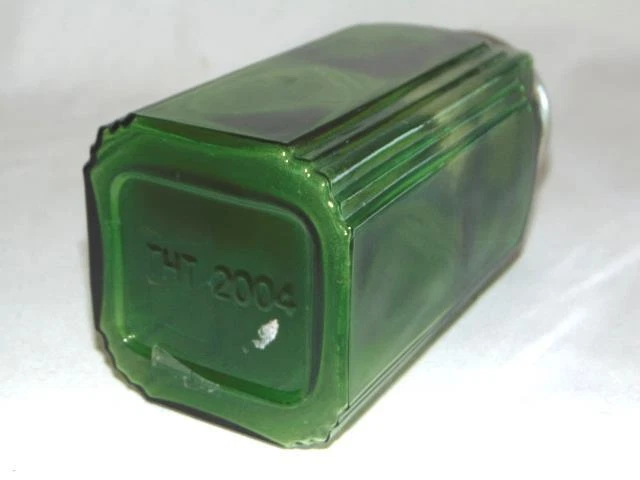 Tarro de vidrio con diseño Art Deco verde esmeralda tierno corazón tesoros flor tapa rana Foto 3 de 4