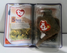 RARE TY McDonald's Beanie Baby Babies STEG The STEGOSAURUS Dinosaur Trio NEW