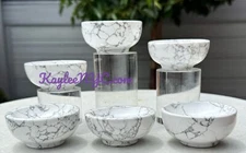 Wholesale Lot 6 Pcs Natural Howlite Bowls Crystal Healing Energy