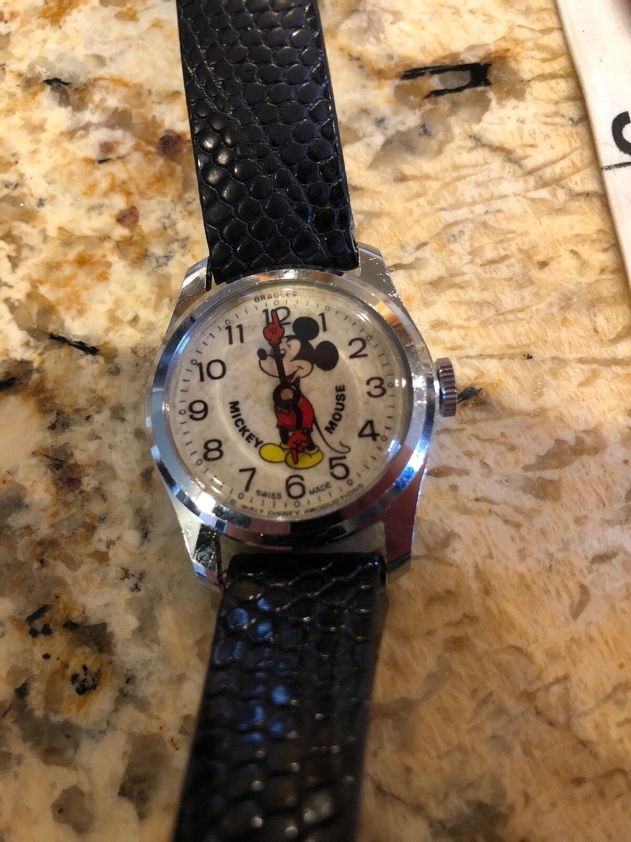 Bradley Mickey Mouse Vintage Watch Swiss Made 1970 Kreisler  display picture 2