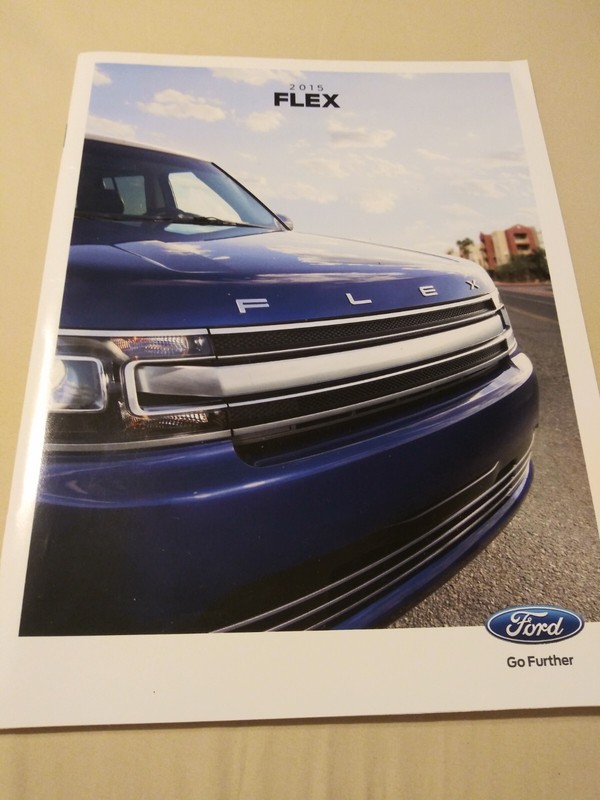 RARE! 2015 Ford FLEX CATALOG, 7-1/4" X 9-1/2", 14 pgs.