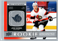 Josh Norris 2021-22 Series 1 Hockey Rookie Retrospective #RR-8