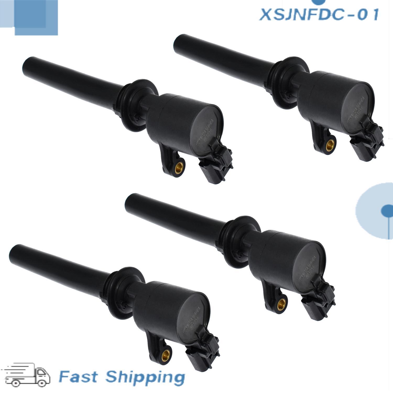 4pc Ignition Coils 6G33-12A366-CA For Aston Martin Vantage Vanquish DB9 Virage