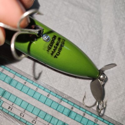 Heddon Magnum Torpedo Fishing Lure Error Printed Tackle Green