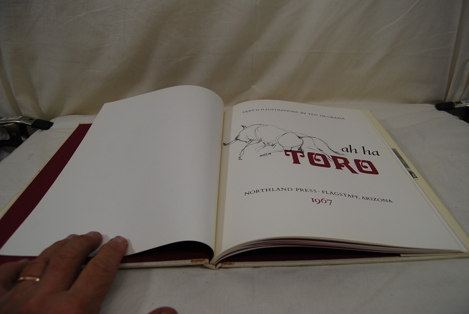 Signed TED DE GRAZIA 1967 AH HA TORO Book